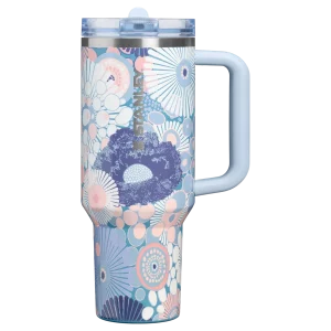 The Quencher ProTour Flip Straw Tumbler | 40 OZ - Blue Dream Wildflower